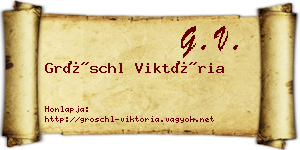 Gröschl Viktória névjegykártya